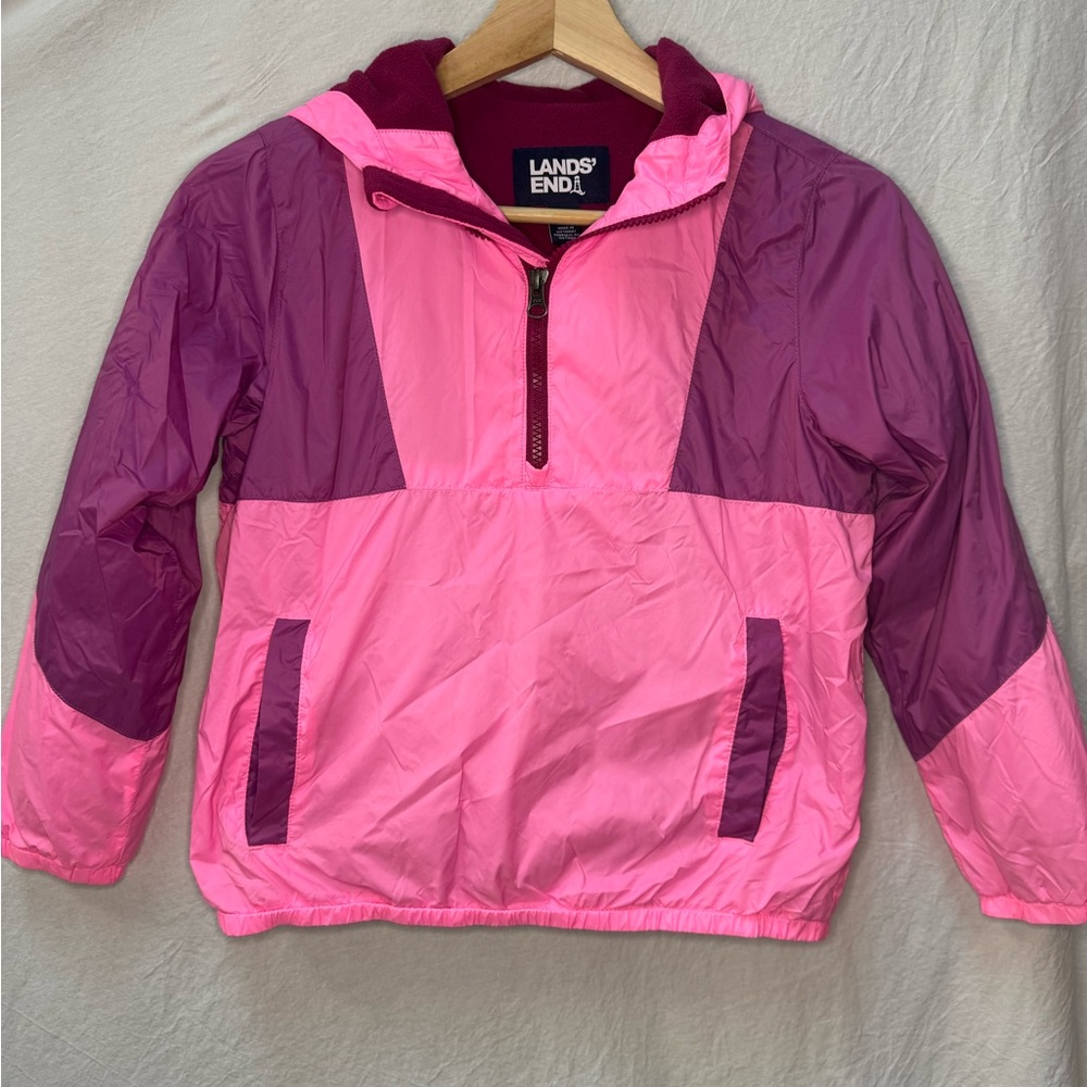 Lands' End Kids Pink and Purple Raincoat